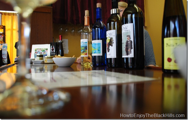 Be sure to stop for some refreshments at the Belle Joli Tasting room on Deadwood's Main Street. photo Belle Joli Deadwood South Dakota