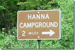 image sign for Hanna Campground
