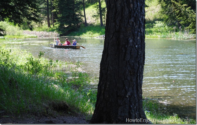 photo boat on Lake Dalton Black Hills SD