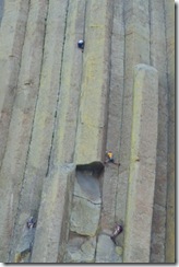 photo climbers on Devils Tower Wyoming