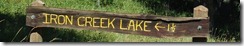 image Iron Creek Lake sign