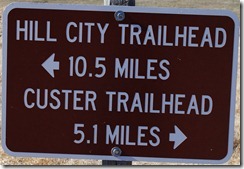 image mickelson trail sign at the mountain trailhead