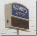 image howdy's sign whitewood