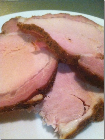 photo of smoked pork from howdy's in white wood
