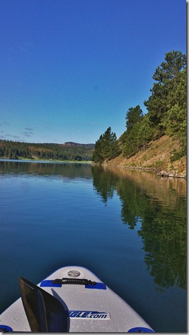 photo of SUP on Deerfield Lake, South Dakota Black Hills