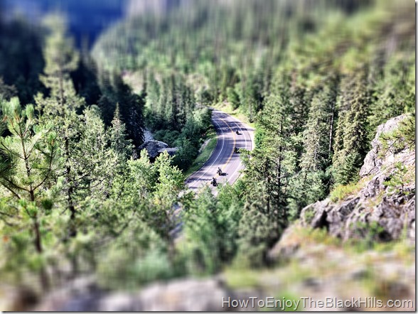 pic of bikes from the top of 11th hour gulch in spearfish Canyon